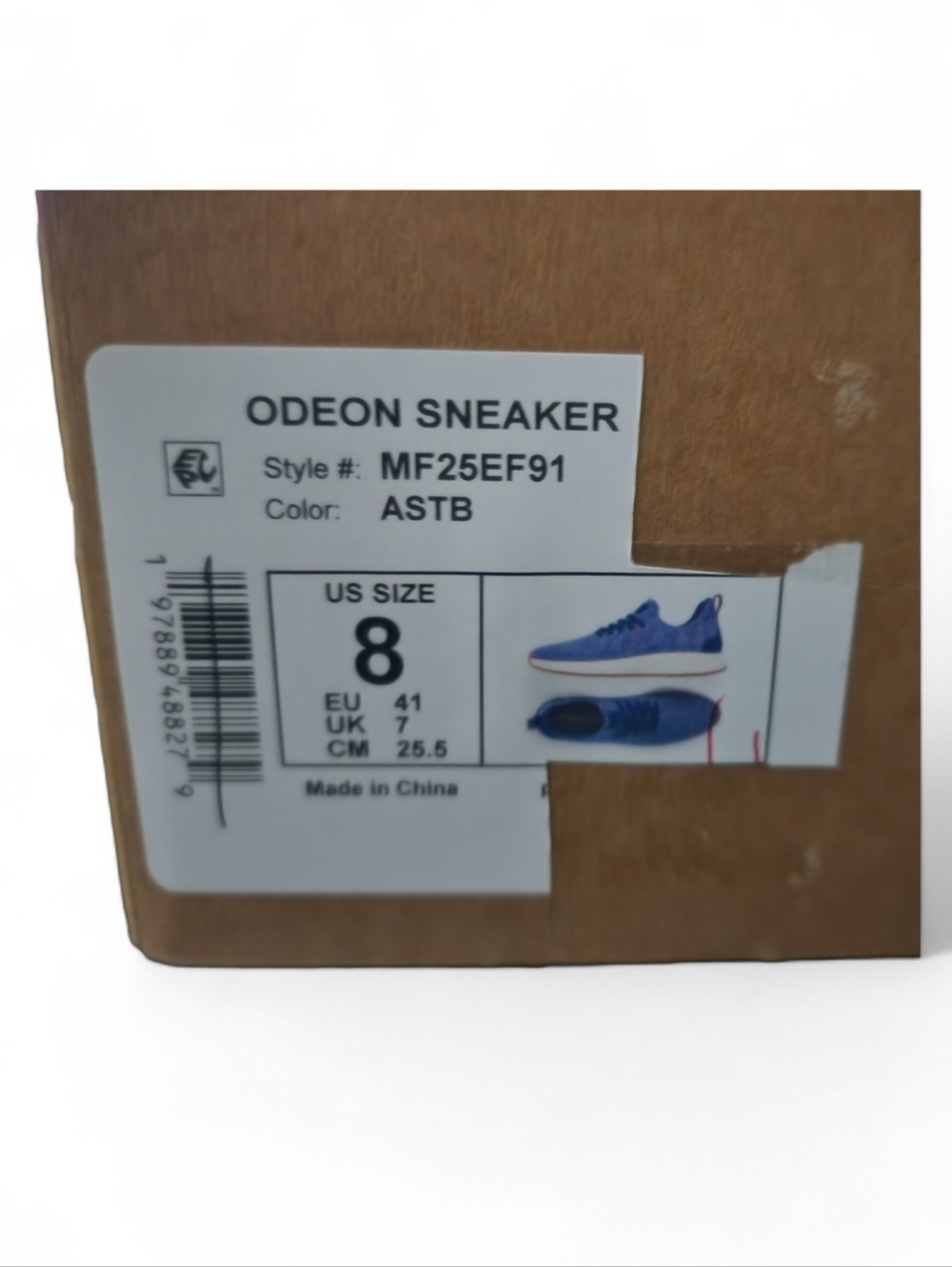 NWT Peter Millar Odeon Sneaker in Astral Blue, Mens 8 - Picture 6 of 6